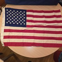 USA Flagge Bulldog 100% Baumwolle 2x3 Fuss guter Zustand