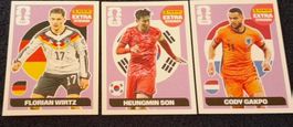 3 Panini extrasticker: Wirtz, Son, Gakpo
