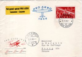 1946 PRO AERO LAUSANNE LOCARNO - ERHALT SIEHE SCAN - EA4B