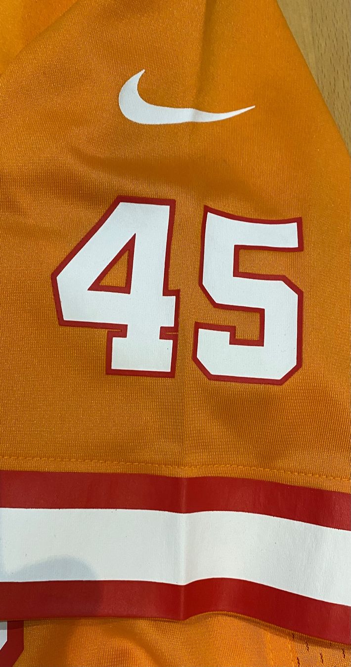 Nike Canottiere & Pantaloni: NFL Tampa Bay Buccaneers Orange Throwback Game Jersey – Usato da Olten venduto da rentier4463 5