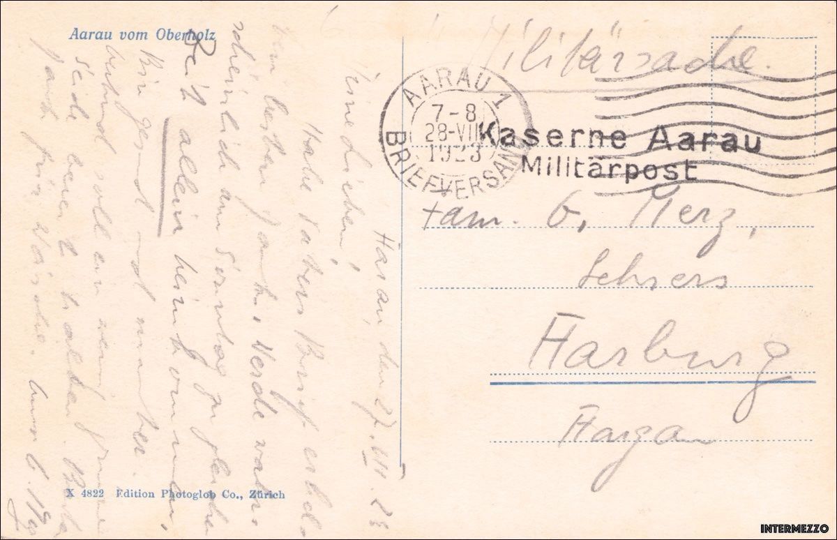 Cartoline postali: Aarau // vom Oberholz aus 1923 – Usato da Basel venduto da intermezzo12 1