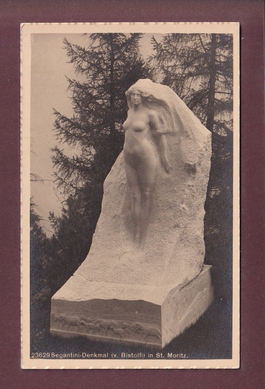 Cartoline postali: SEGANTINI-Denkmal in St. Moritz – Usato da Pully venduto da nicecards