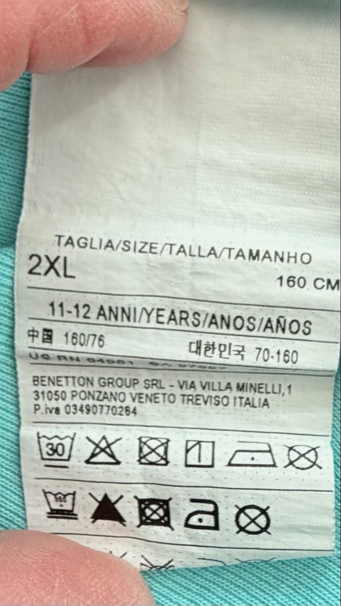 Benetton Maglioni & Felpe: Shirt BENETTON, Gr. 158, Türkis – Usato da Embrach venduto da cohazo 2