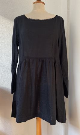 Tunique noire JAYKO, taille 42, coton lin 