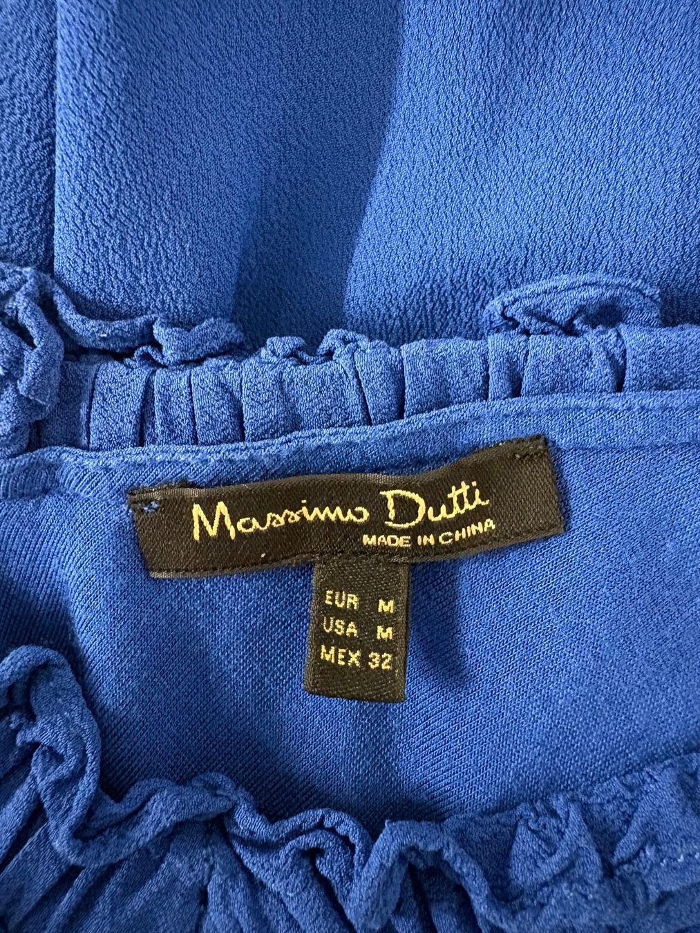 Massimo Dutti Top: Massimo Dutti blaues Top mit Rüschen M Viskose – Nuovo (secondo la descrizione) da Regensdorf venduto da secondchancefashion 4