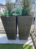 Grosse Pflanzentröge im Rattan Look - 3 Stk. Top Zustand!