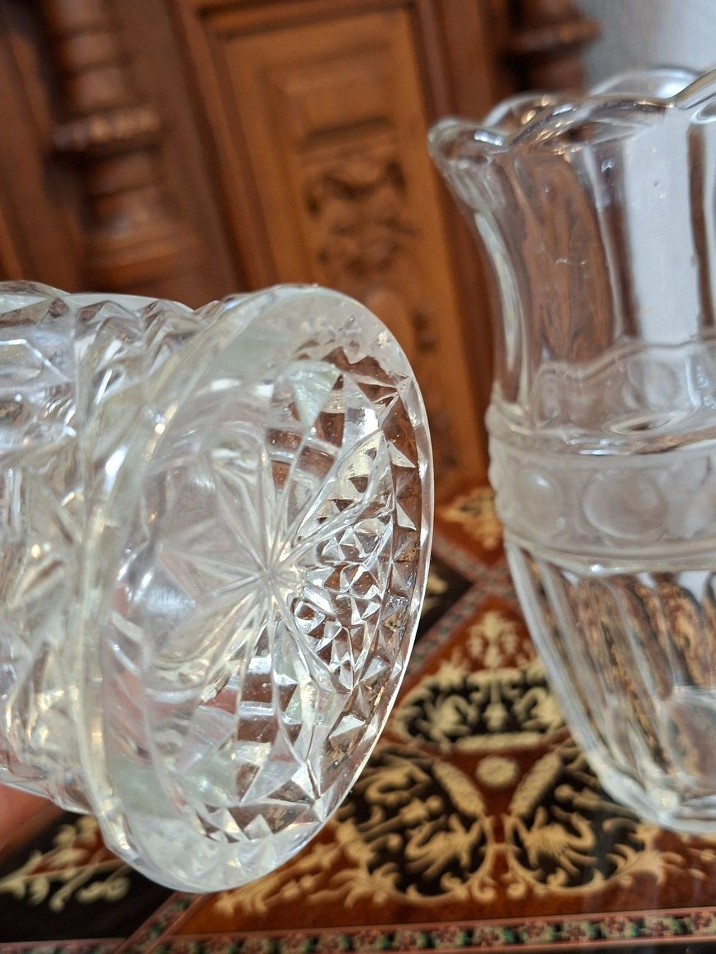 Vasi & Recipienti: 2 Vintage Kristall Vasen Set – Usato da Steffisburg venduto da ZeitReise_ 2