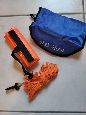 Signalboje SUB GEAR orange mit Leine und Tasche neu