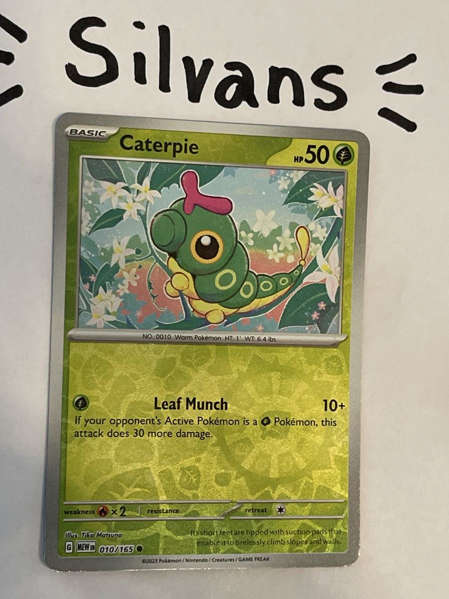 Pokémon Carte collezionabili: Caterpie Reverse Holo 010/165 MEW 151 Englisch – Nuovo (secondo la descrizione) da Wil SG venduto da Silvans