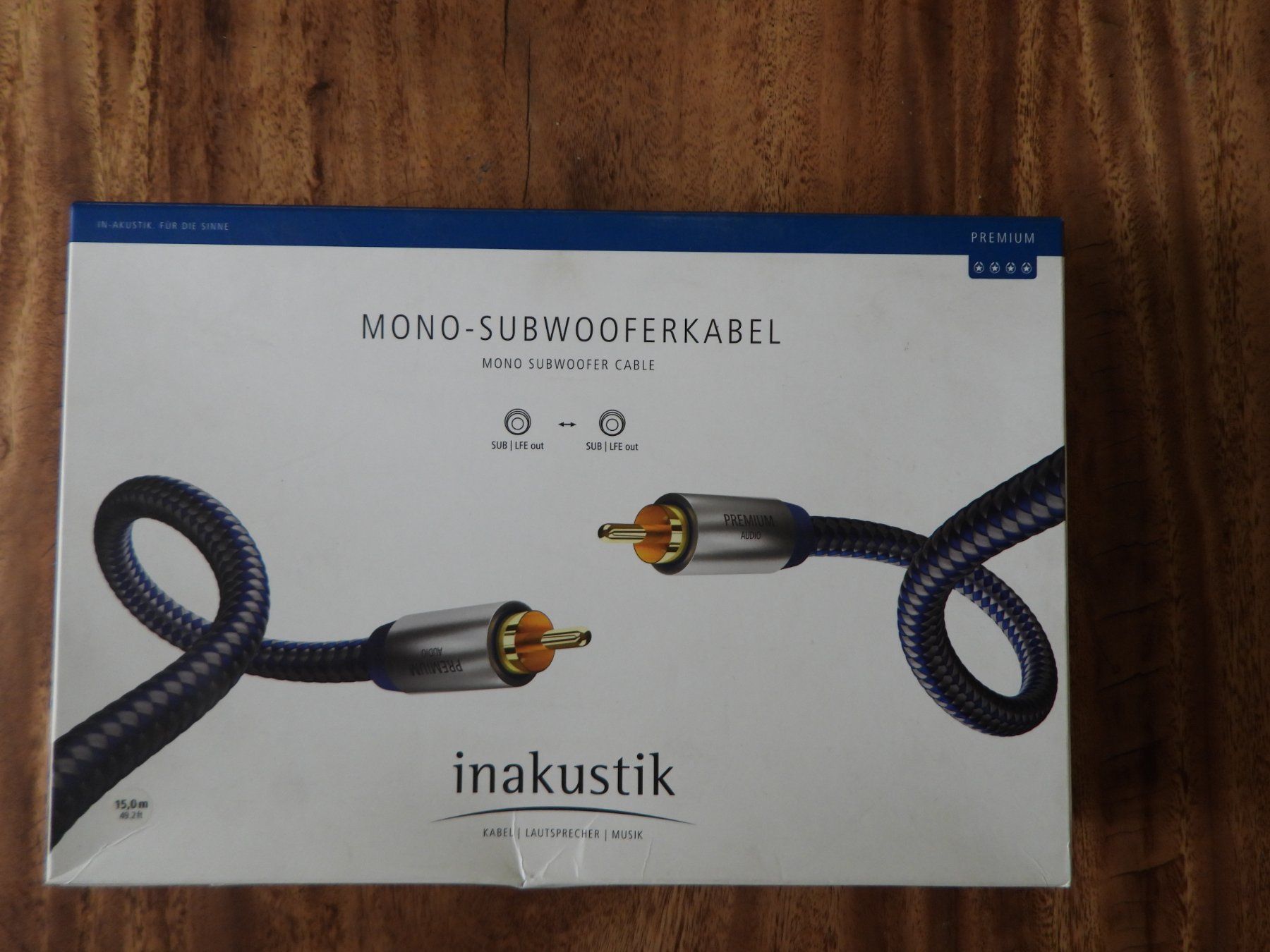 Inakustik Cavi: Inakustik Premium Mono Subwoofer Cable 15M – Nuovo (secondo la descrizione) da Tavannes venduto da jimananas
