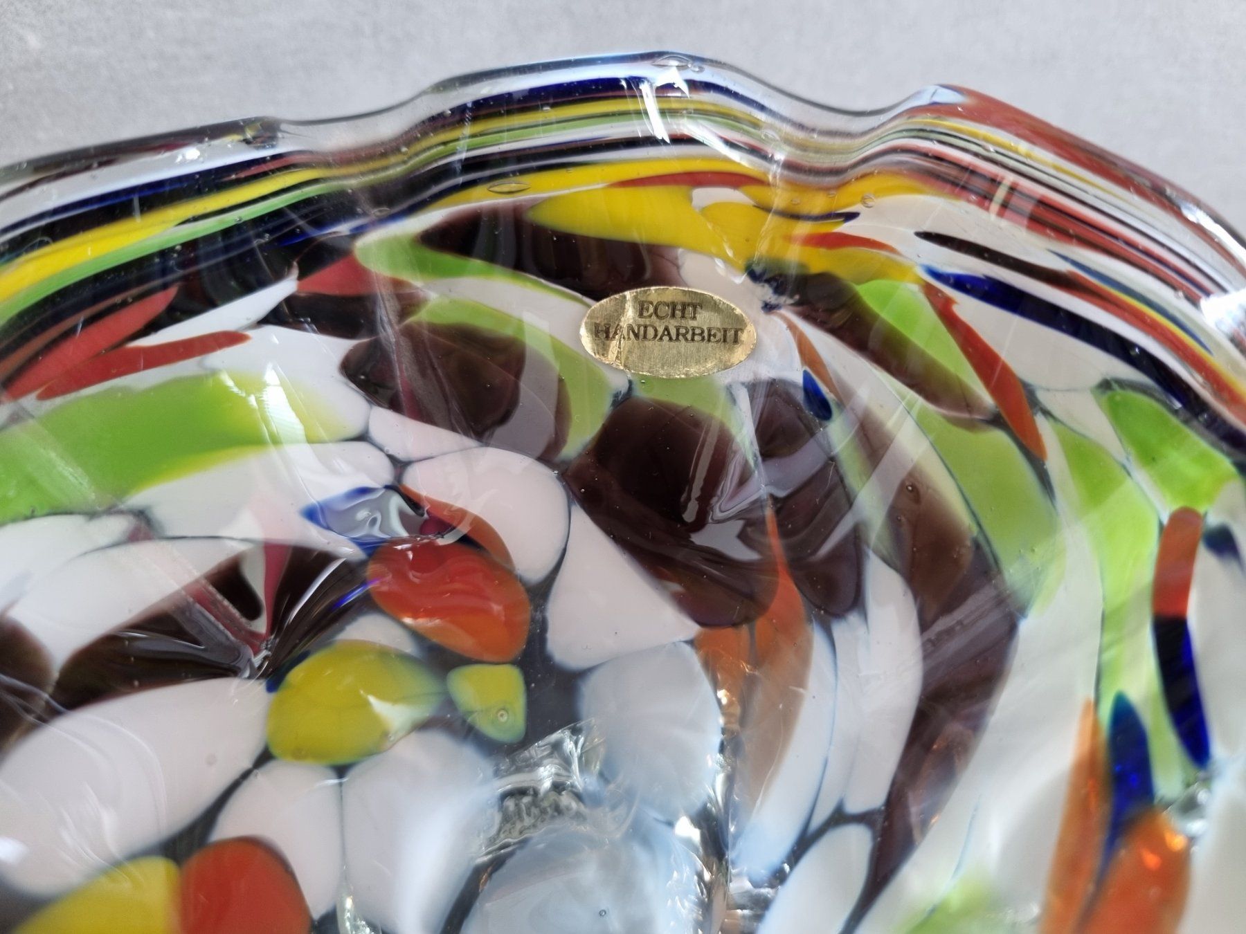 Gläser: Vintage Glaskorb farbig Murano Stil, echte Handarbeit – Gebraucht aus Lenzburg von freedomky 3
