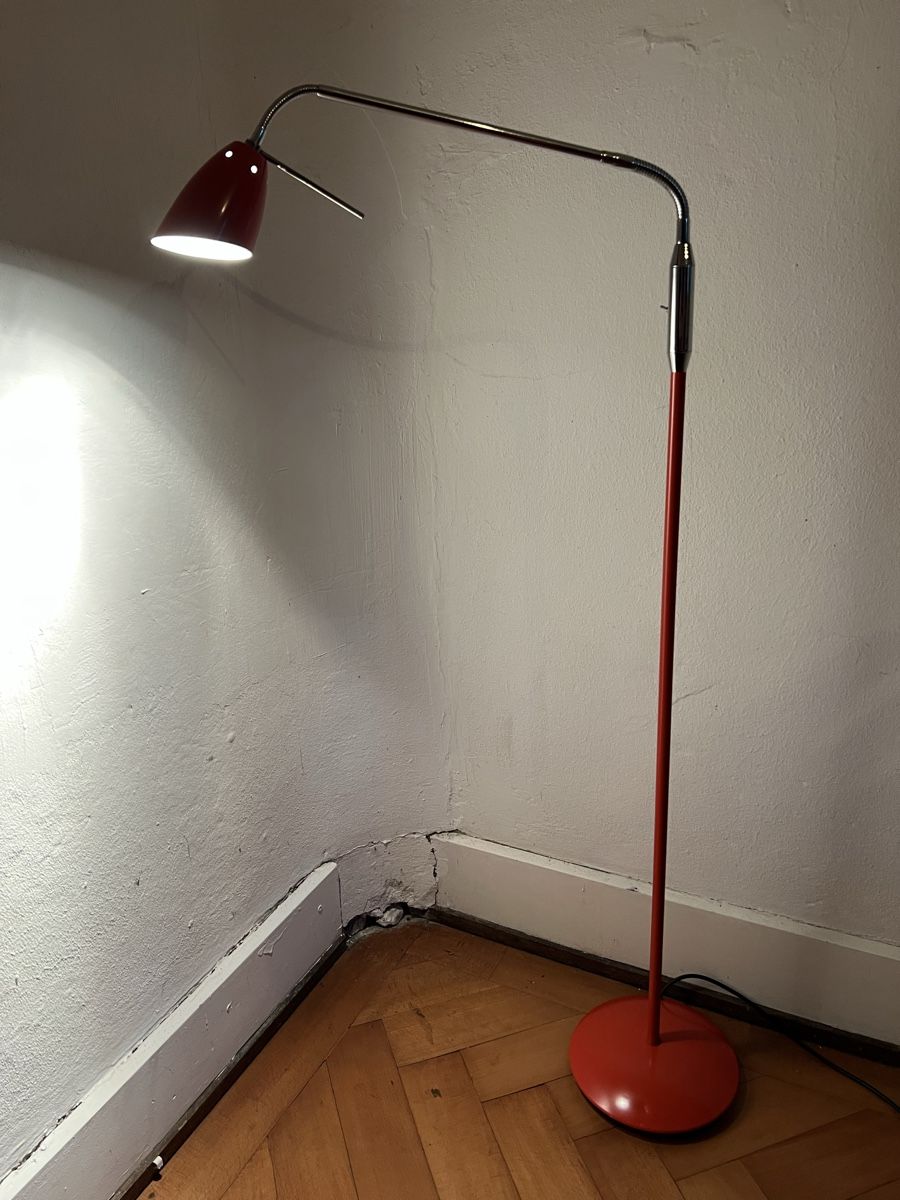 Lampen: Vintage Stehlampe rot/chrom – Gebraucht aus Bern von Findus101 2