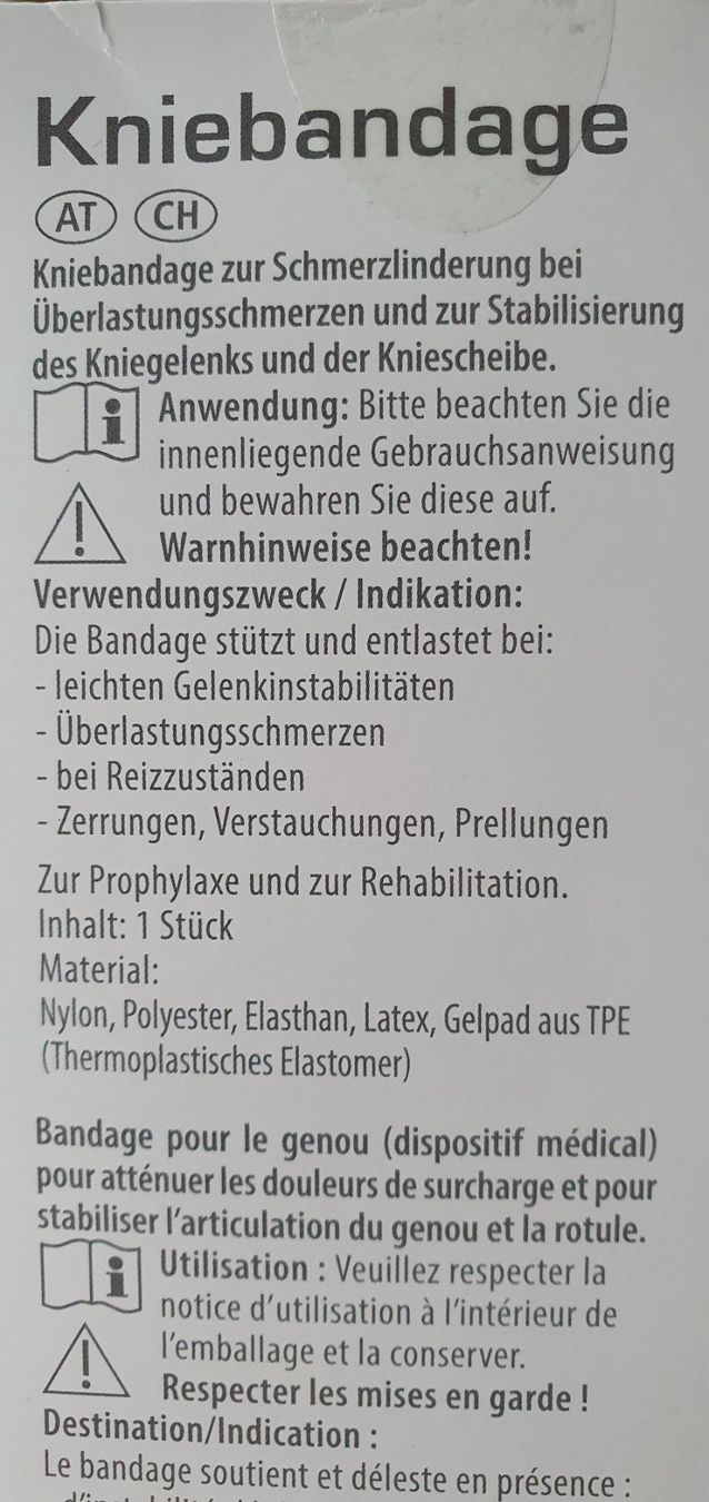 Attrezzature mediche: Kniebandage activeMED Grösse M NEU – Nuovo e nell'imballaggio originale da Ernetschwil venduto da Cob1998 2