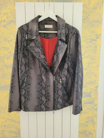 Modische Damen Jacke im Schlangenmuster, Grösse 42, wie NEU