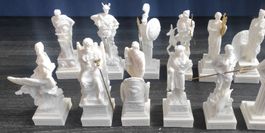 12 Magnifiques statues grecques décoratives en albâtre