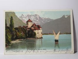 Chillon et  la Dent du Midi  1908