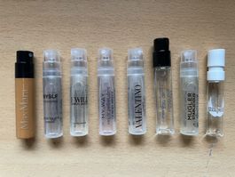 Lot de 8 échantillons de parfum marques et états divers