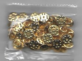 250 Neue Pin Verschlüsse golden