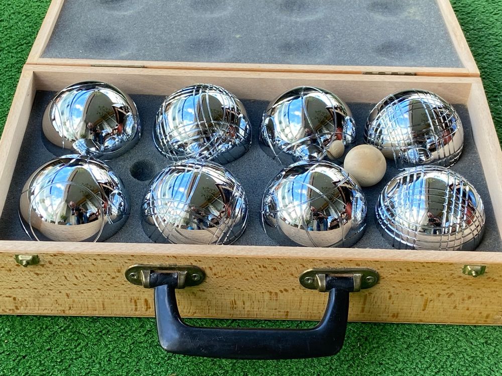 Boule 8 Kugel Set Mit Zubehör Für Outdoor-Aktivitäten Gravierte Motiven Hülle 725