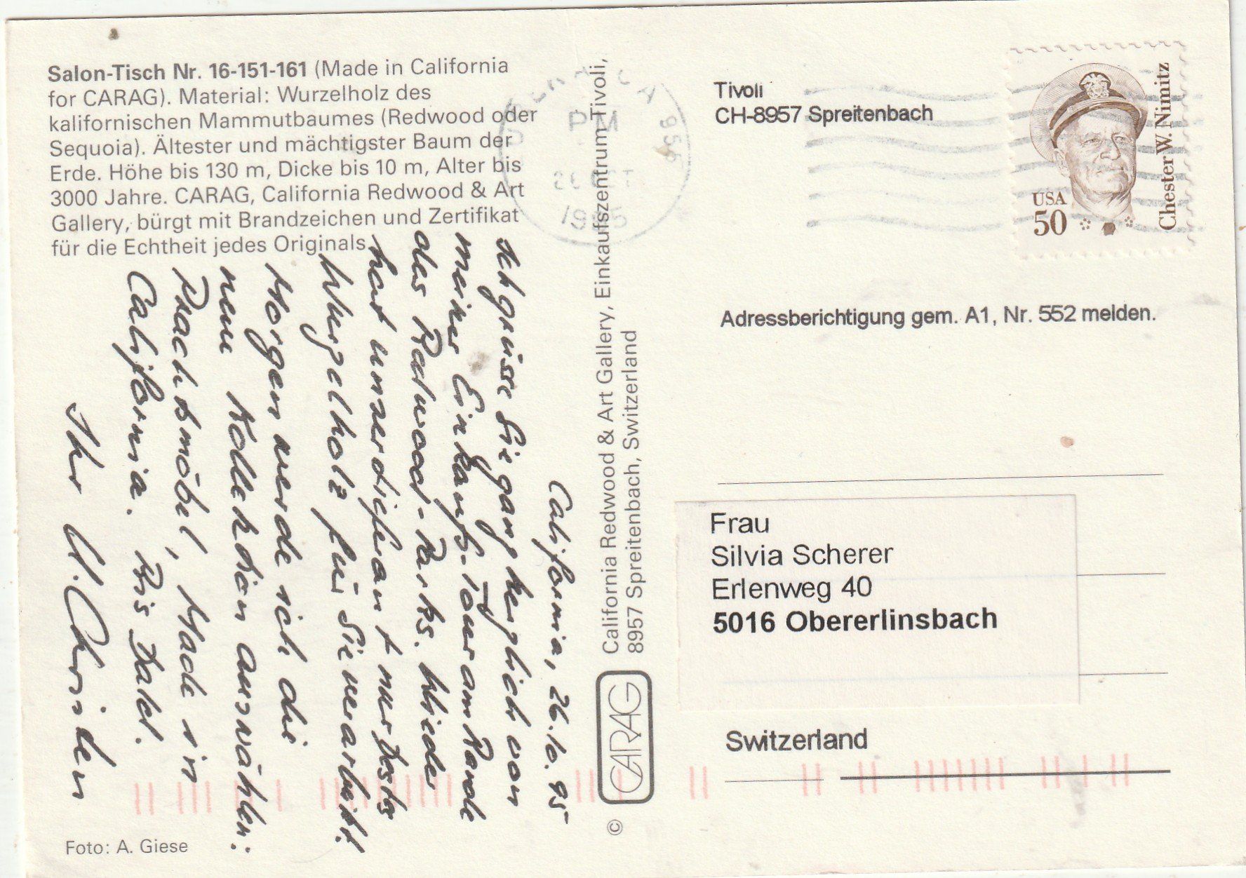 Cartes postales: Komischer Baum ?? – D'occasion à Lumbrein par made02 1