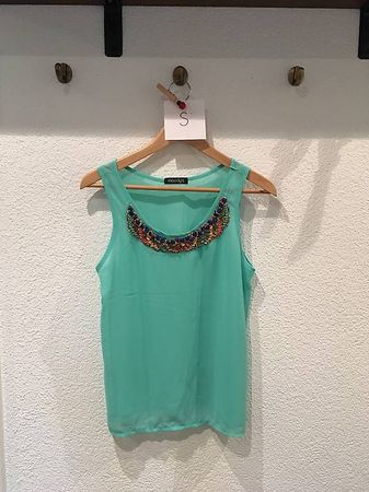 türkis Top/T-Shirt/Bluse für den Sommer