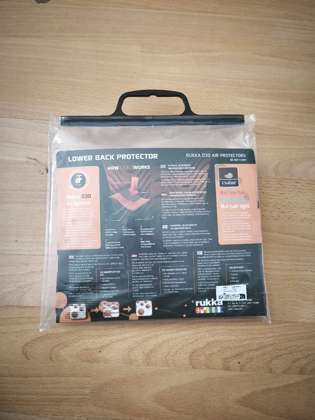 Schutz & Schoner: Steissbein Protektor D30 Rukka XL – Neu und originalverpackt aus Winterthur von Brawloy 1
