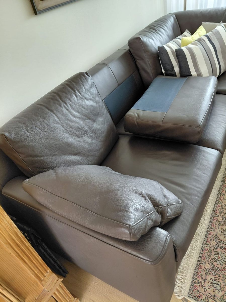 Divani: Ecksofa dunkelbraun Leder - Gemütlich & Top Zustand – Usato da Itingen venduto da nat_82hs 4