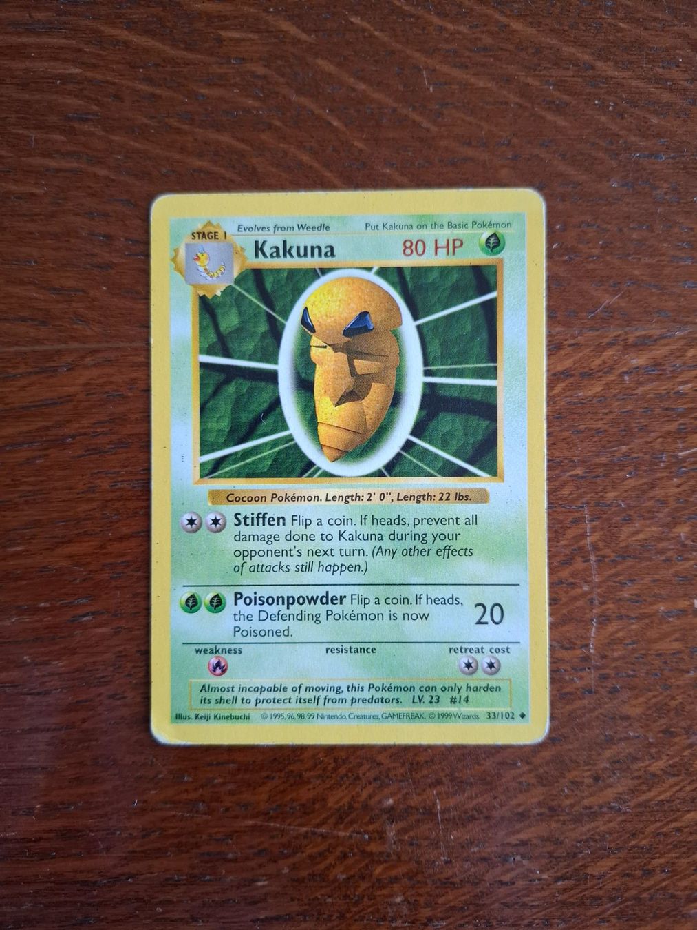 Pokémon Sammelbilder & Trading cards: Pokemon Kakuna Base Set Shadowless 33/102 – Gebraucht aus Giornico von ale_lc8k