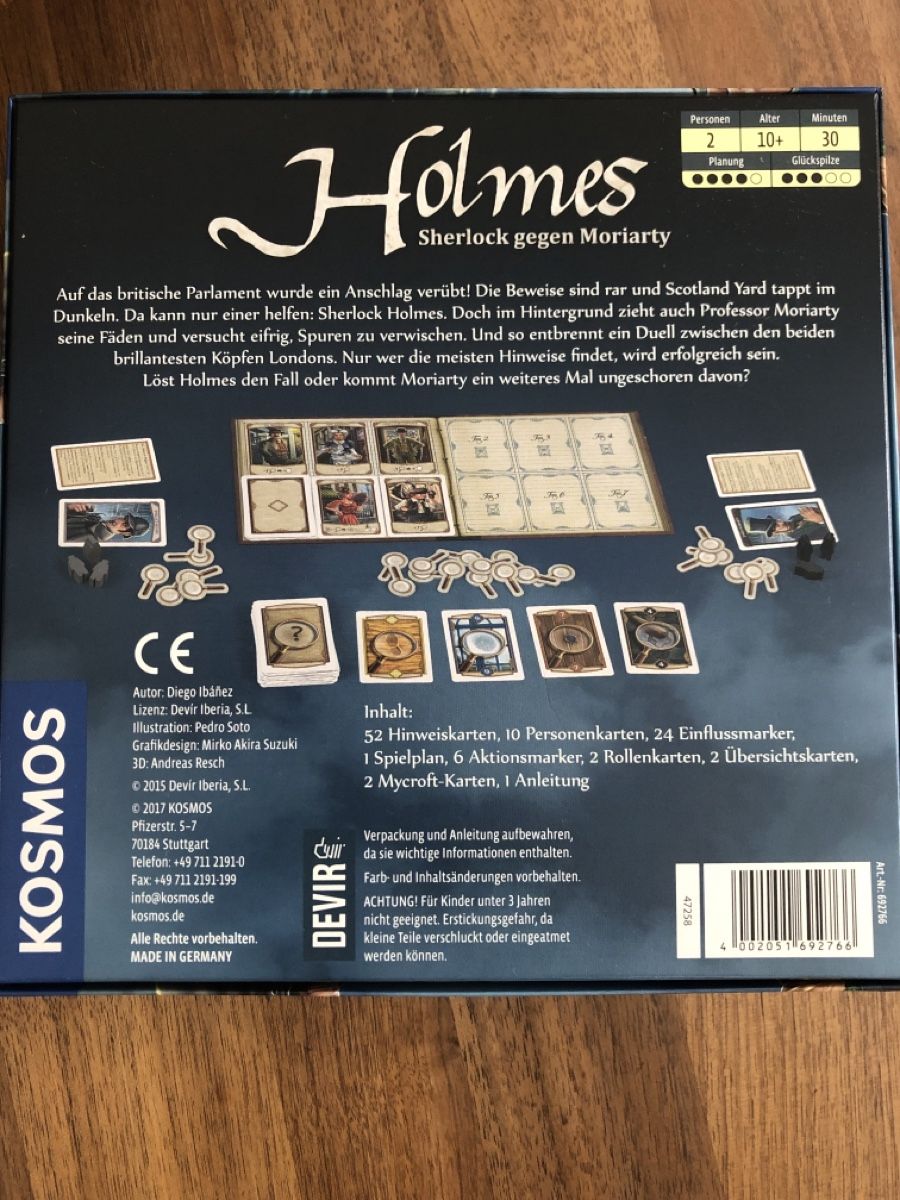 Kosmos Giochi: Detektivspiel Holmes – Nuovo (secondo la descrizione) da Münchenbuchsee venduto da zwaergli02 1