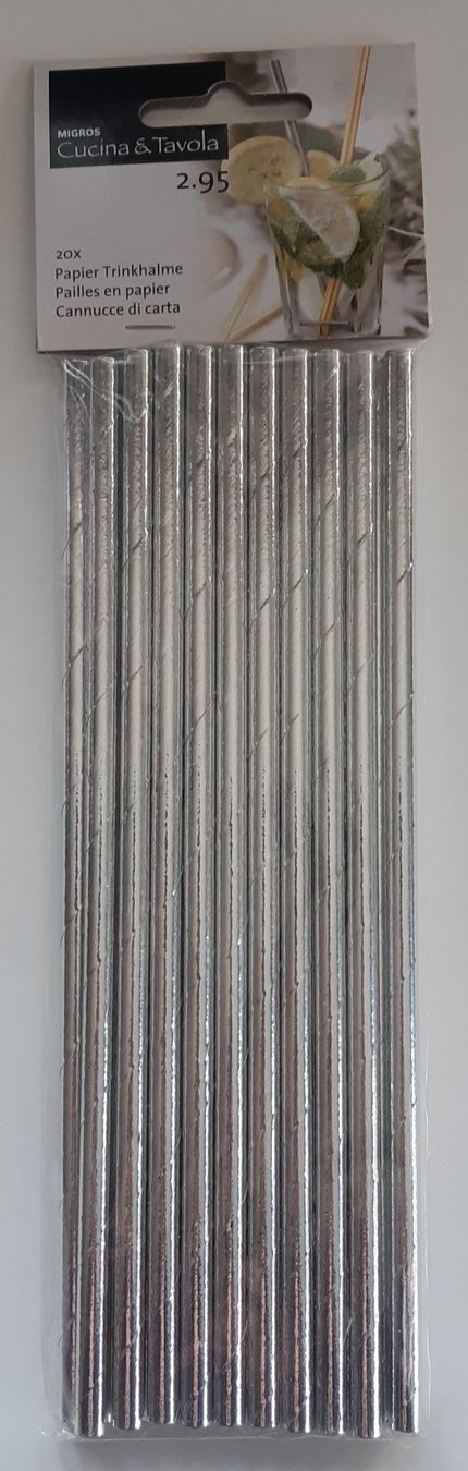 Tutte le decorazioni: Pailles en papier - Argent – Nuovo e nell'imballaggio originale da La Chaux-de-Fonds venduto da beasach