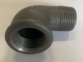 10 x Winkel 90° schwarz Innengewinde/Aussengewinde