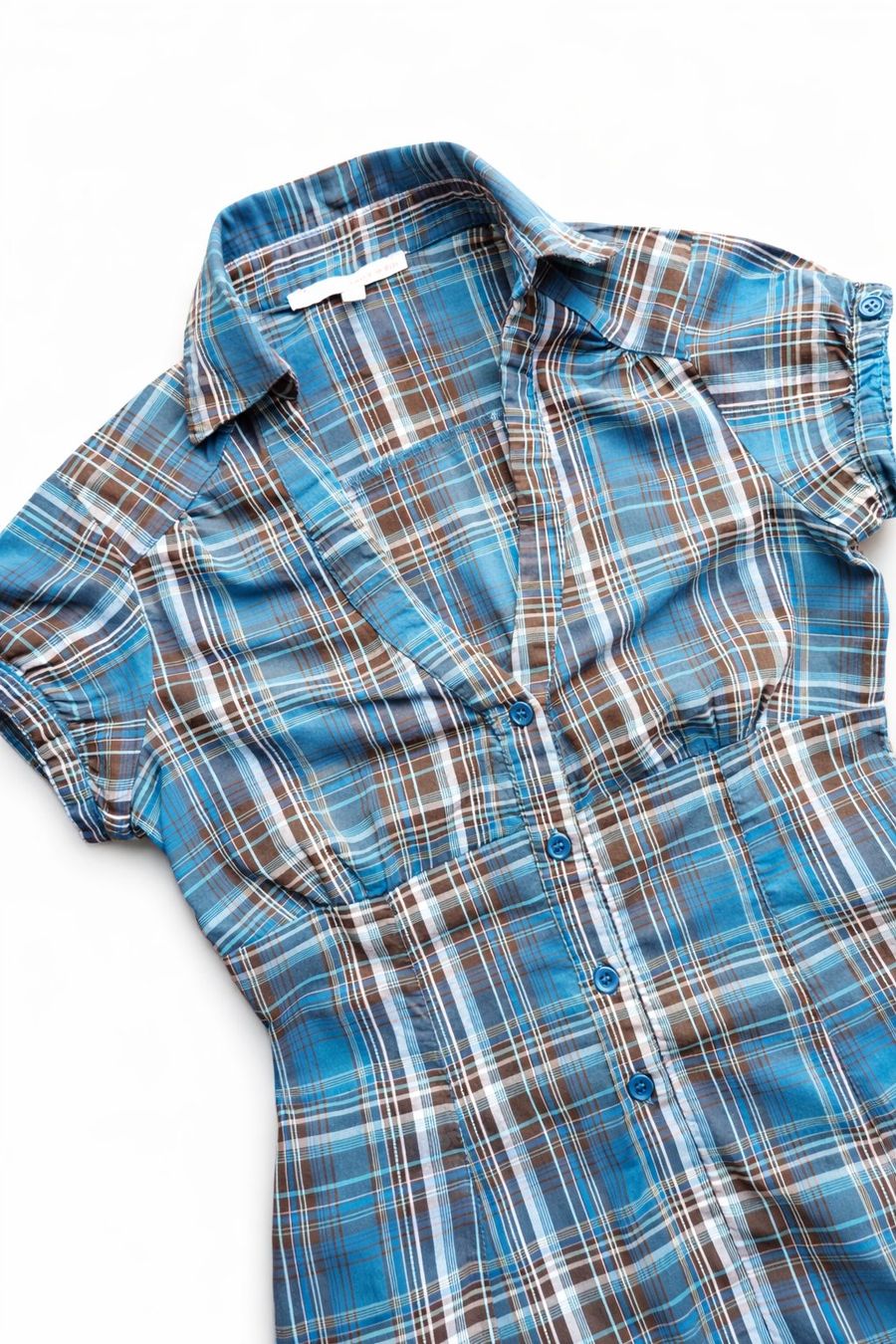 Camicette: Bluse Damen Kariert Blau Kurzarm Gr. 36 – Nuovo (secondo la descrizione) da Fully venduto da VaneaSelection 4