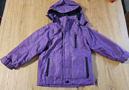 Kinder Winterjacke Gr. 98 lila mit Kapuze