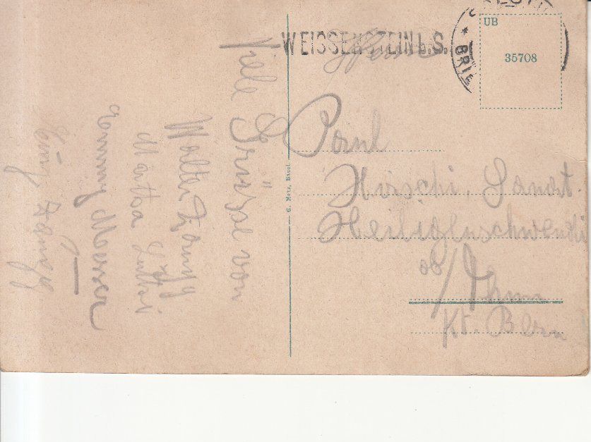 Ansichtskarten: Weissenstein ca. 1915, mit Stabstempel – Gebraucht aus Bürglen TG von StampGraf 1