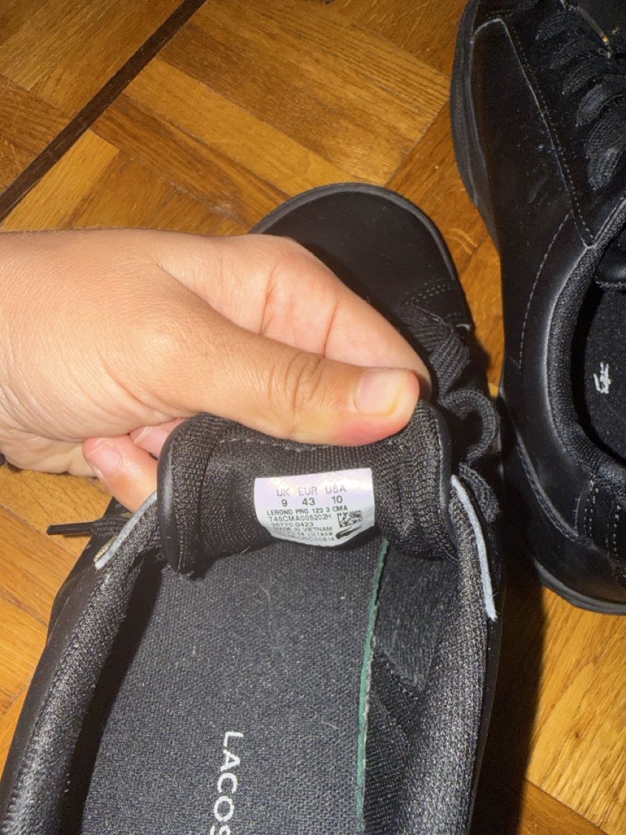 Scarpe da uomo: Basket Lacoste noir – Usato da Cartigny venduto da Kelly.11 3