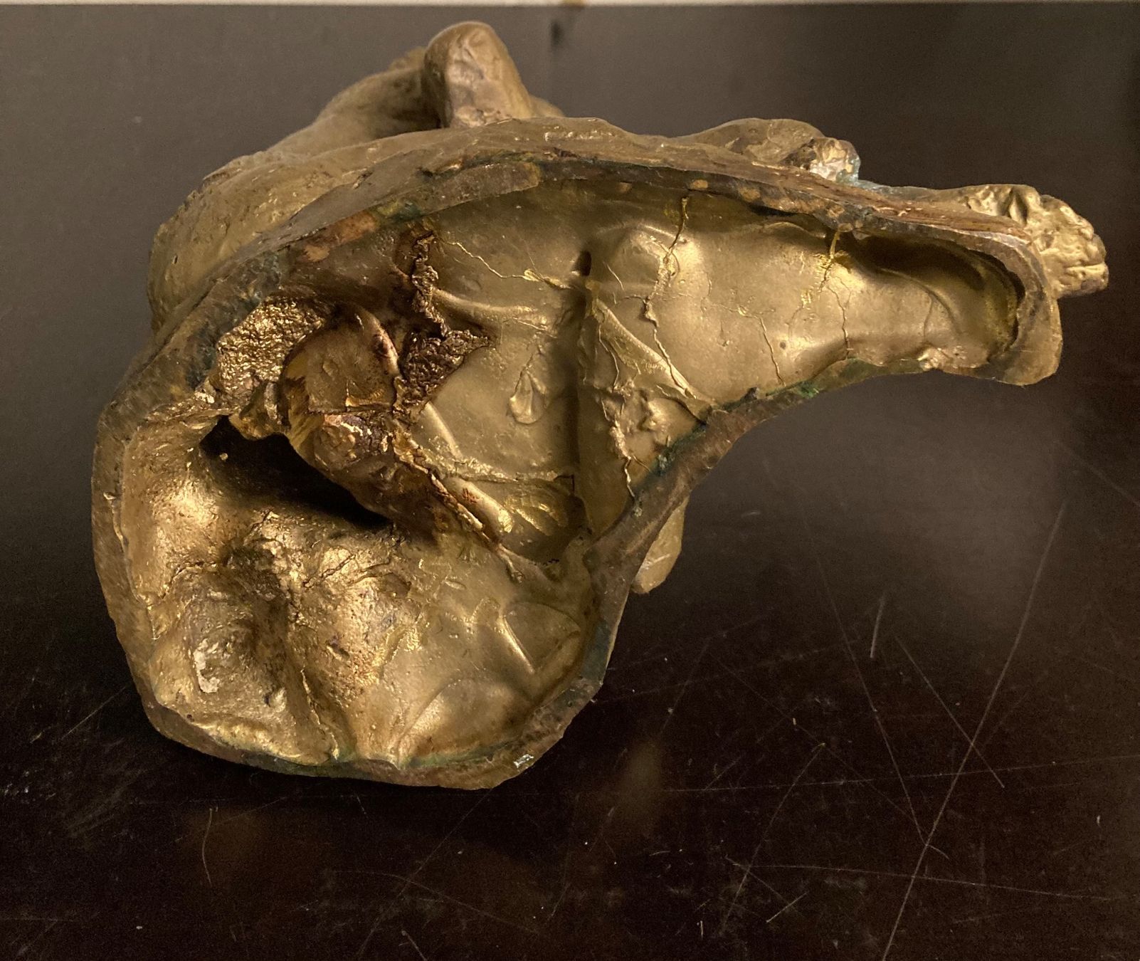 Statuette: Bronzefigur – Mädchen mit Katze – Usato da Riniken venduto da begeh-r-bar 4
