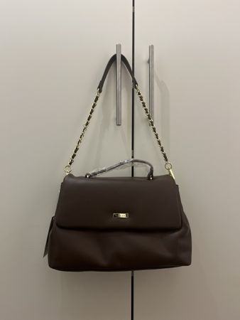 Damentasche Makani braun mit Goldkette neu