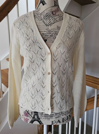Strickjacke JDY, wollweiss/creme, Gr S.