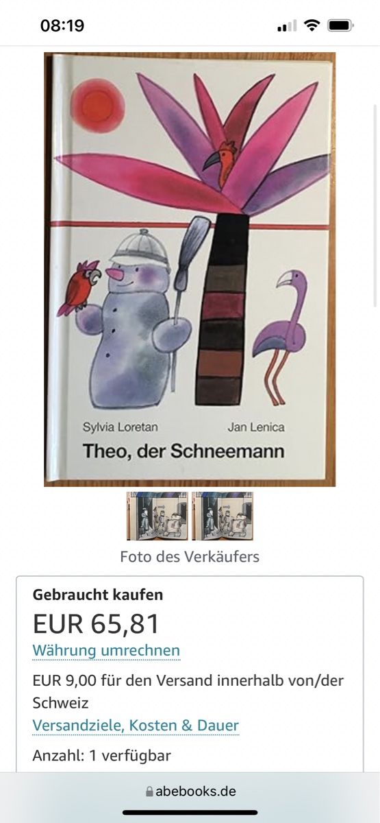 Bücher: Theo der Schneemann Buch – Neu (gemäss Beschreibung) aus Eschenbach SG von Joey-Li 2