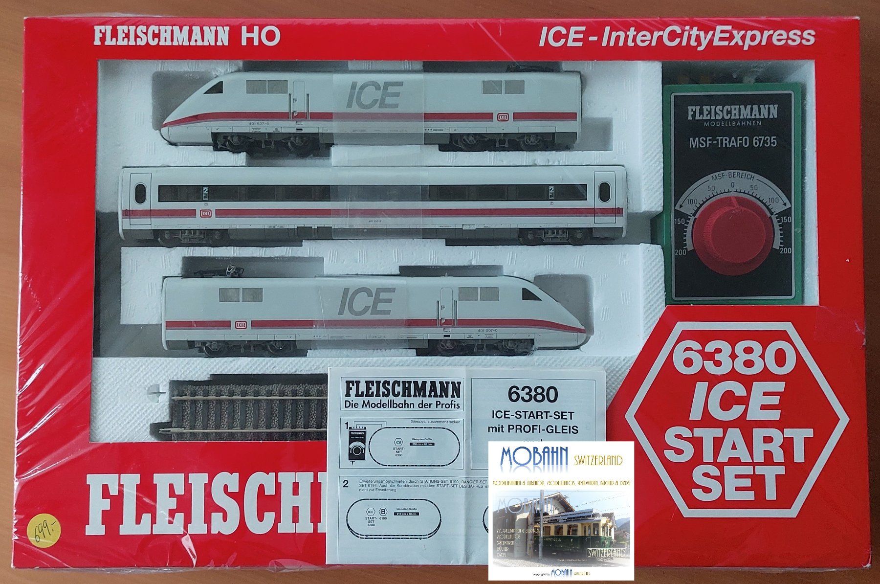 Fleischmann Modellini di ferrovie: Fleischmann 6380 - ICE 1 Startset - InterCityExpress DB – Nuovo (secondo la descrizione) da Rotkreuz venduto da MOBAHN-1zu87