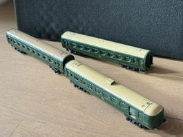 3 anciens wagons voyageurs JEP SNCF – échelle H0