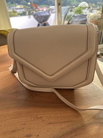 Mango Schultertasche beige