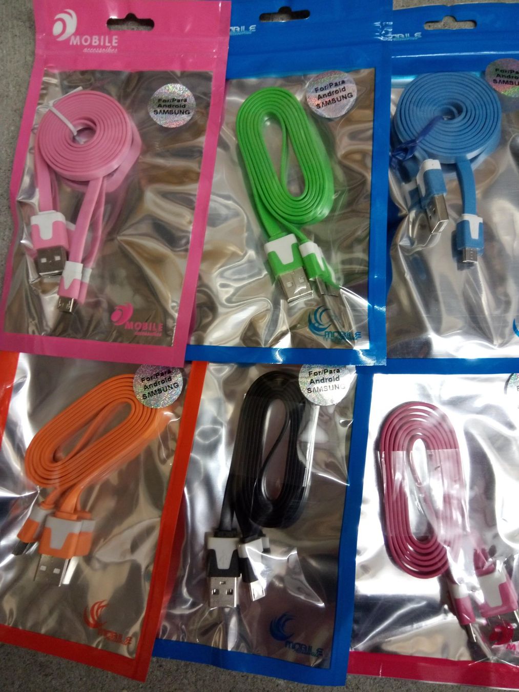 Cavi: microUSB zu USB Kabel, Noodle, flat, 1meter, farbig – Nuovo e nell'imballaggio originale da Ermatingen venduto da rik4rdo