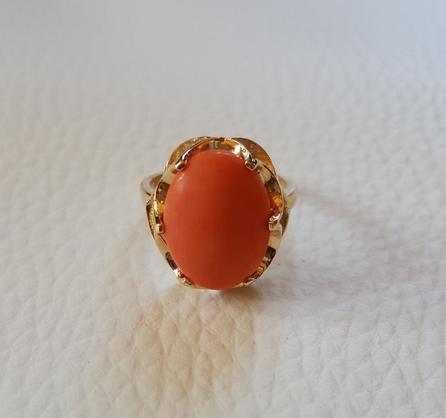 Anelli: Massiv 585 Gold Ring Mit Koralle – Usato da Wald ZH venduto da Dasilver 5