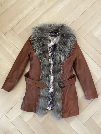 Manteau cuir véritable & fourrure véritable – Vera Pelle