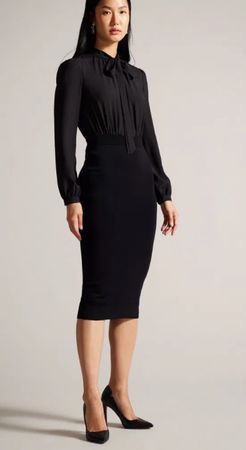 Ted Baker Midikleid: Gr. 40 (Gr. 3), black (neu mit Etikett)