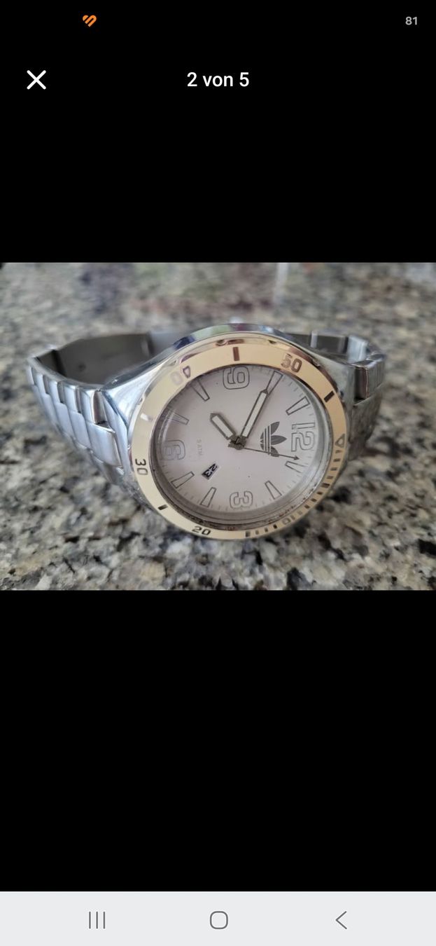 Adidas Orologi: Adidas Sportuhr Weiss/Silber – Usato da Toffen venduto da ver_x68f 2