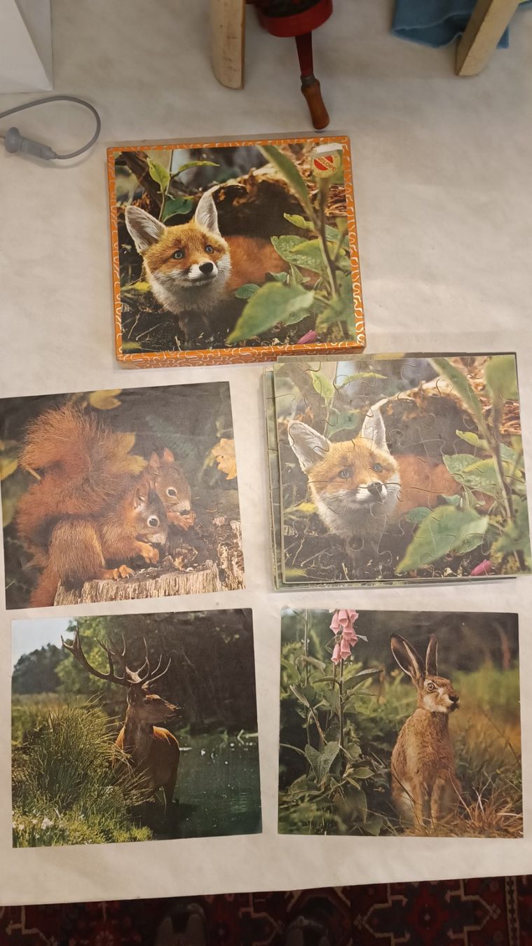 Penelope Puzzles: Penelope Puzzle 4x25 Holz Tiere – Gebraucht aus Reiden von Zofi-Brocki