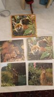 Penelope Puzzle 4x25 Holz Tiere