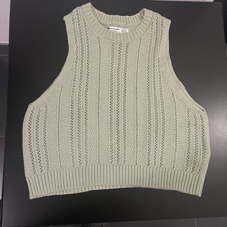 Stradivarius Top, Gr. XS, Hell Grün, Sommer Strick Top!